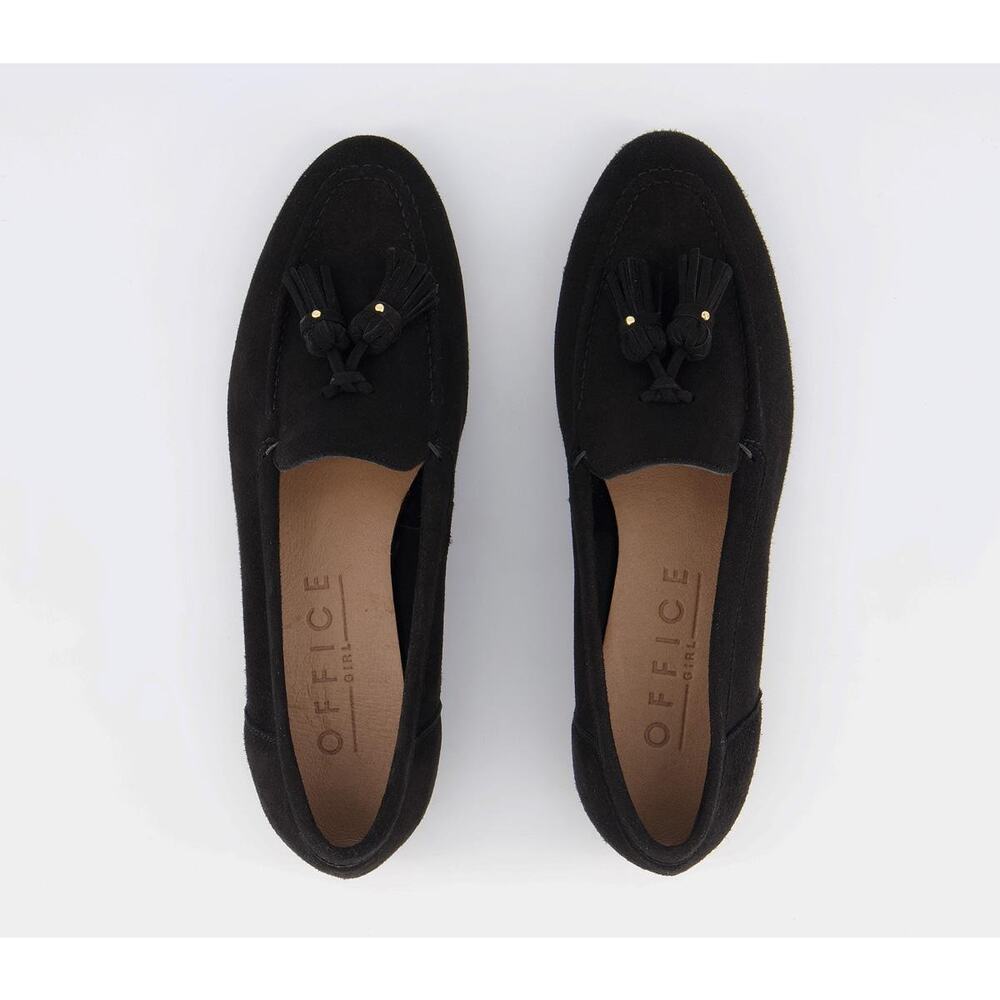 Office London Retro Black Leather Suede Loafers Size 39 - Picture 13 of 13